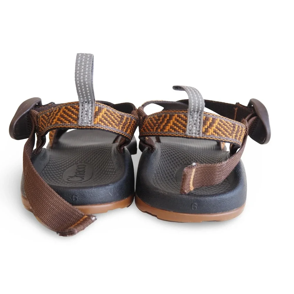 Chaco Sandals Youth 6 Black Brown Sport Hiking Outdoor Adjustable Kids Unisex